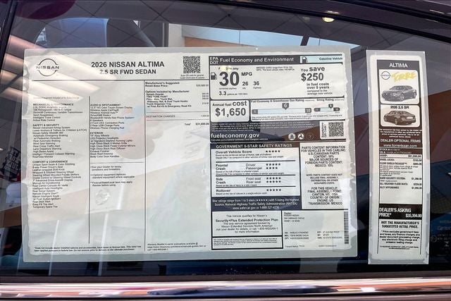 2026 Nissan Altima 2.5 SR