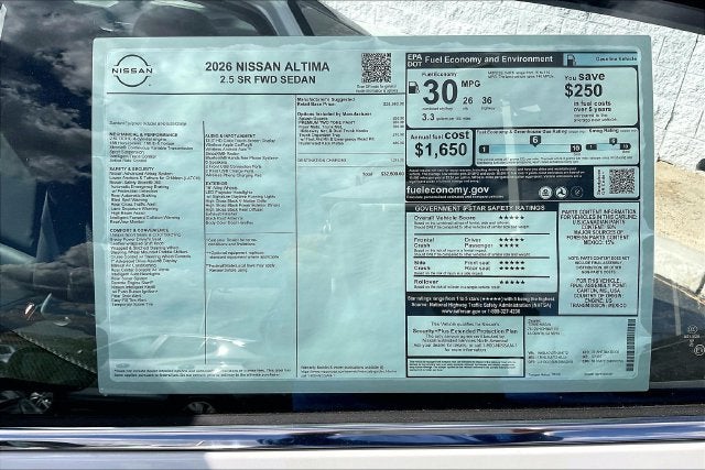 2026 Nissan Altima 2.5 SR