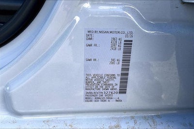 2026 Nissan Altima 2.5 SR