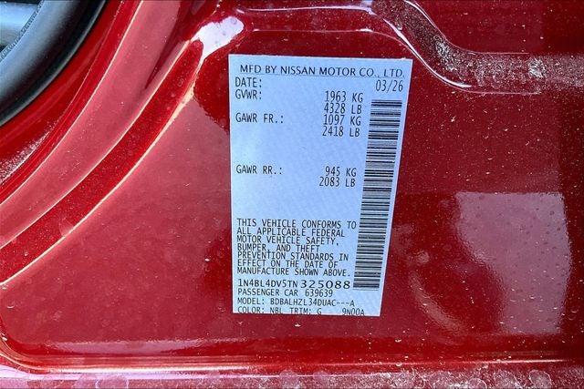 2026 Nissan Altima 2.5 SV