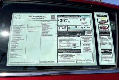 2026 Nissan Altima 2.5 SV