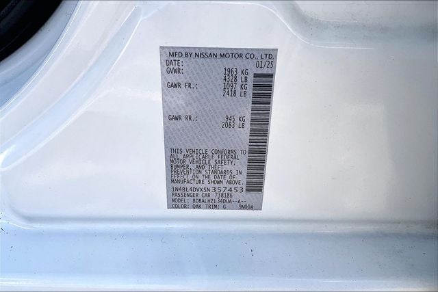 2025 Nissan Altima 2.5 SV