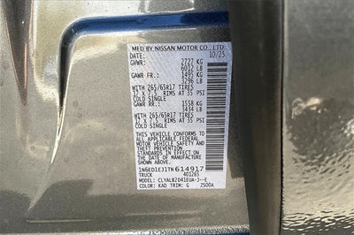 2026 Nissan Frontier SV