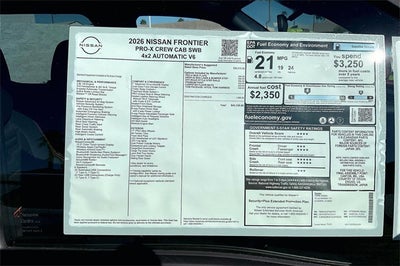 2026 Nissan Frontier PRO-X