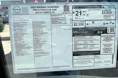 2026 Nissan Frontier PRO-X
