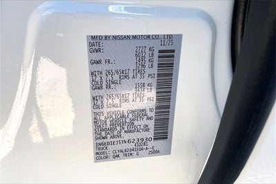 2026 Nissan Frontier SV