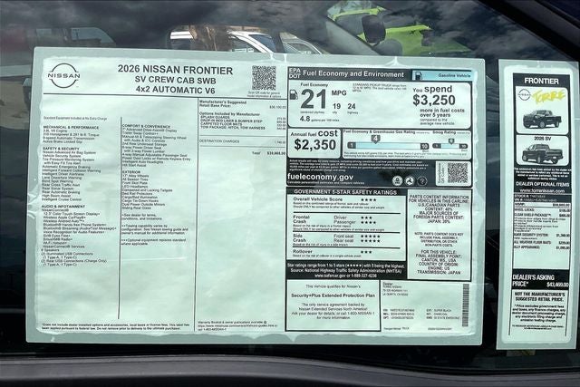 2026 Nissan Frontier SV