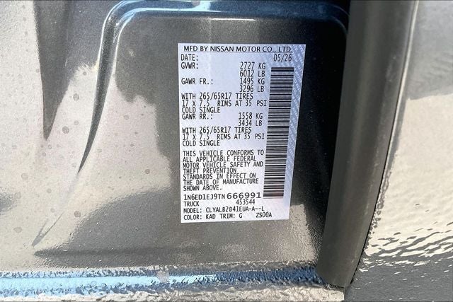 2026 Nissan Frontier SV