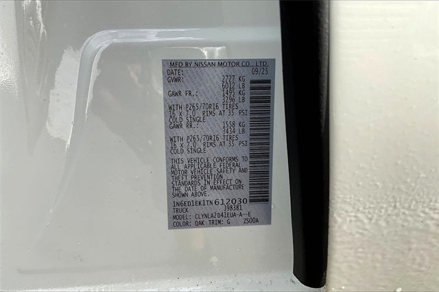 2026 Nissan Frontier S