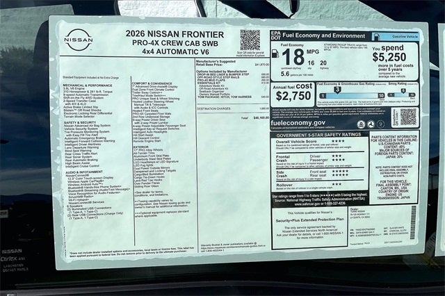 2026 Nissan Frontier PRO-4X