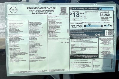 2026 Nissan Frontier PRO-4X