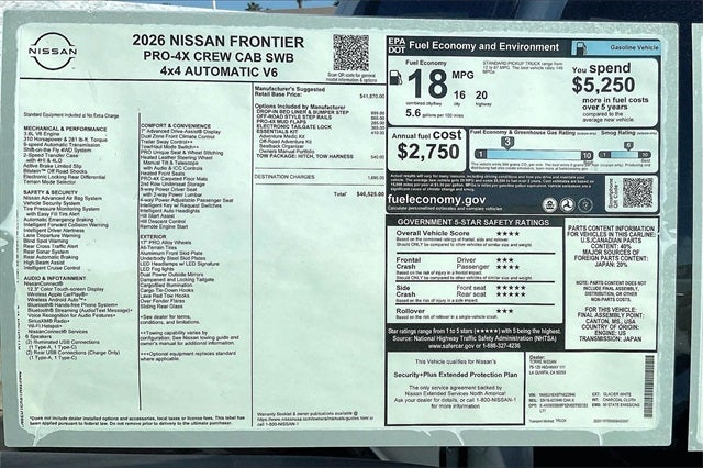 2026 Nissan Frontier PRO-4X