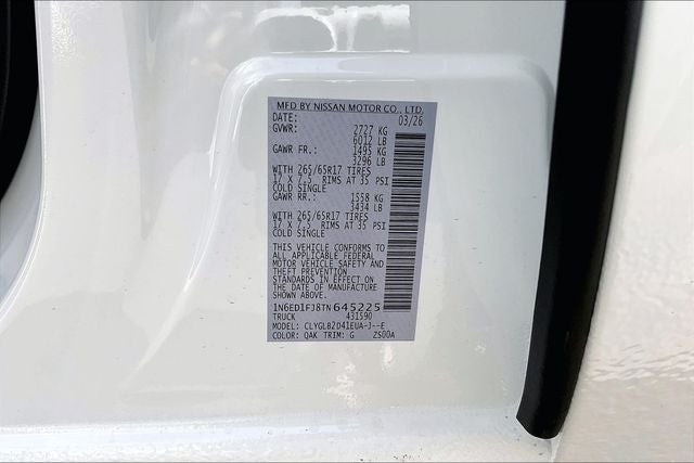 2026 Nissan Frontier SV