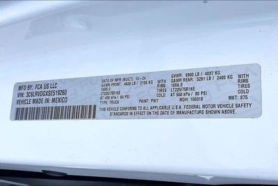 2025 RAM ProMaster 2500 High Roof HIGH ROOF