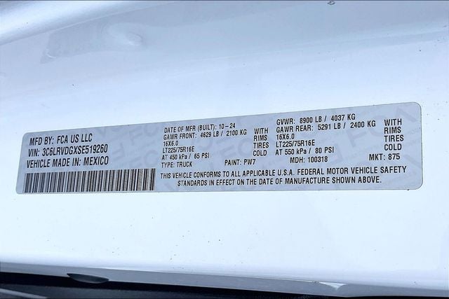 2025 RAM ProMaster 2500 High Roof HIGH ROOF