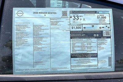 2026 Nissan Sentra S