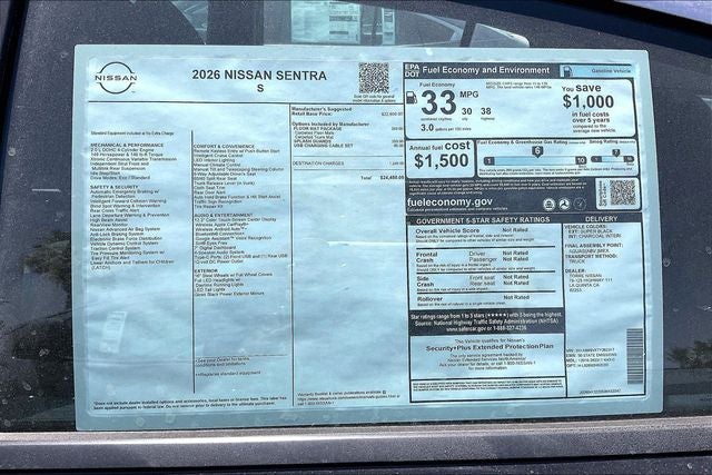 2026 Nissan Sentra S