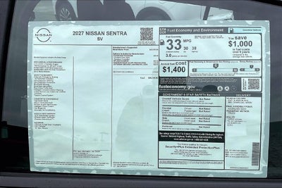 2027 Nissan Sentra SV