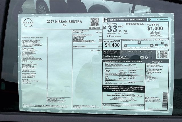 2027 Nissan Sentra SV