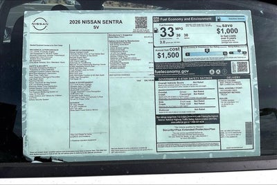 2026 Nissan Sentra SV