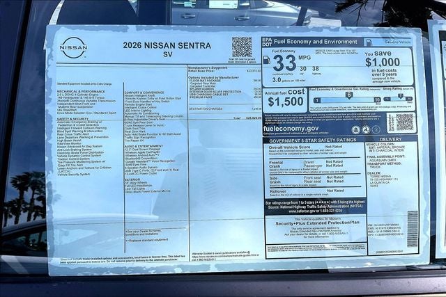 2026 Nissan Sentra SV