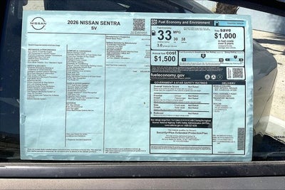 2026 Nissan Sentra SV