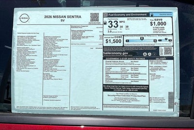 2026 Nissan Sentra SV