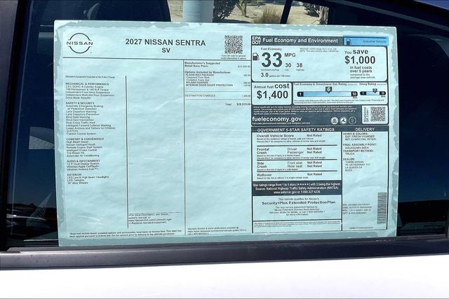 2027 Nissan Sentra SV
