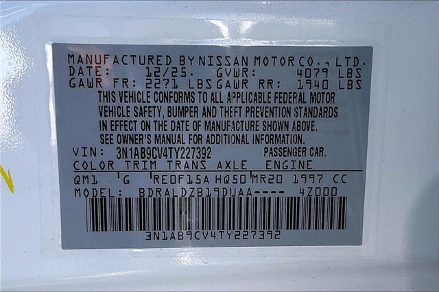 2026 Nissan Sentra SV