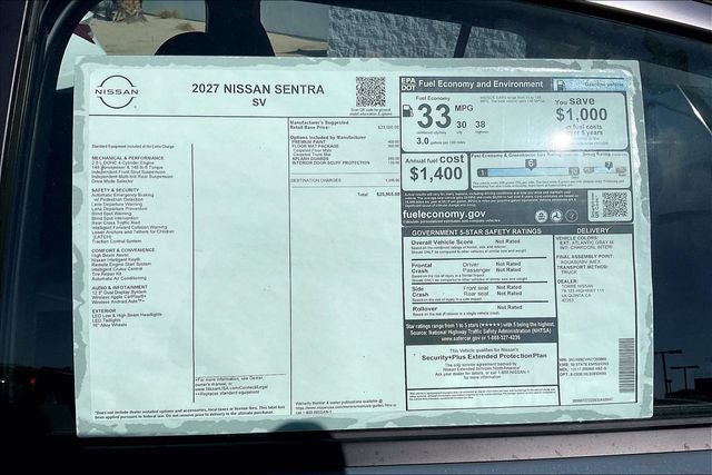 2027 Nissan Sentra SV