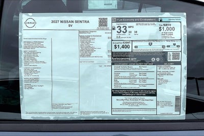 2027 Nissan Sentra SV