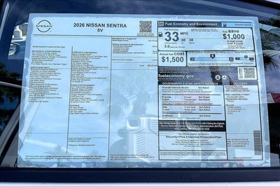 2026 Nissan Sentra SV