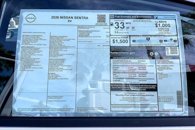 2026 Nissan Sentra SV