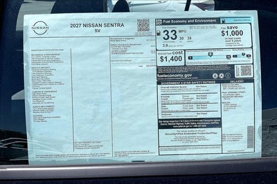 2027 Nissan Sentra SV