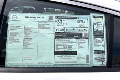 2026 Nissan Sentra SV