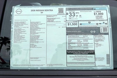 2026 Nissan Sentra SV
