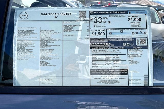 2026 Nissan Sentra SV