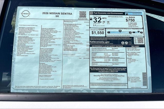 2026 Nissan Sentra SR