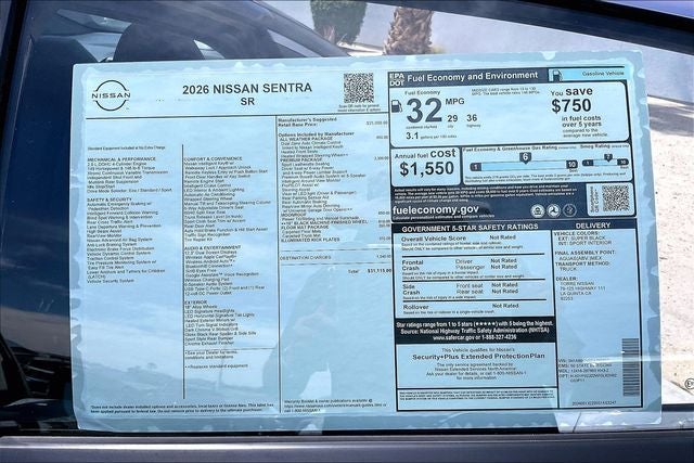 2026 Nissan Sentra SR