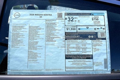 2026 Nissan Sentra SR