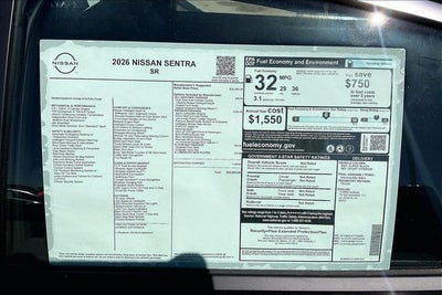 2026 Nissan Sentra SR