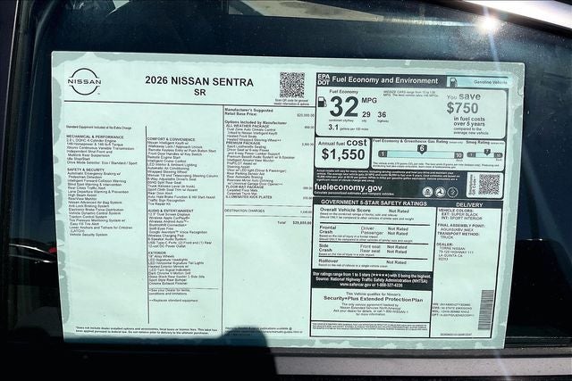 2026 Nissan Sentra SR