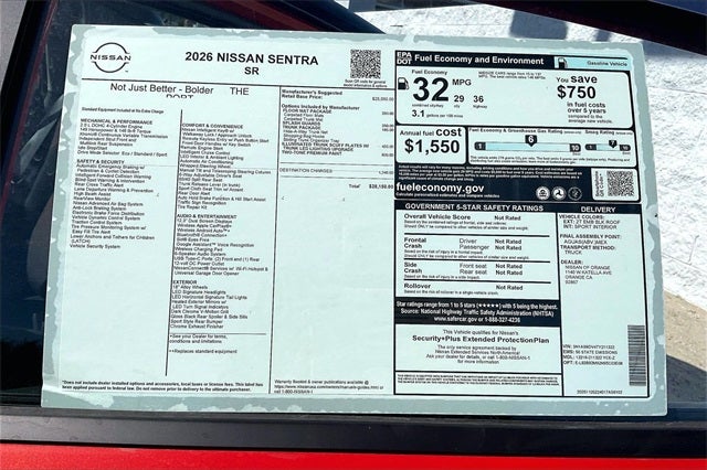 2026 Nissan Sentra SR