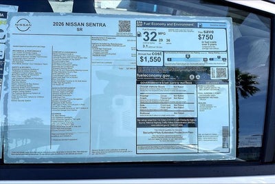 2026 Nissan Sentra SR