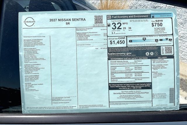 2027 Nissan Sentra SR