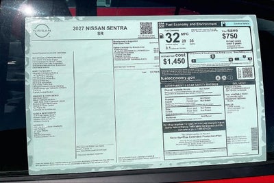 2027 Nissan Sentra SR