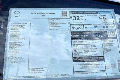 2027 Nissan Sentra SR