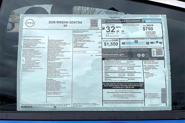 2026 Nissan Sentra SR