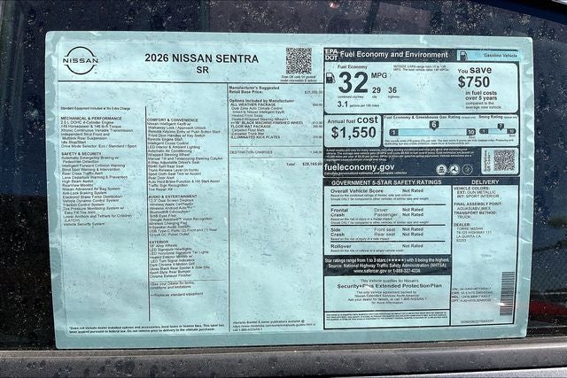 2026 Nissan Sentra SR