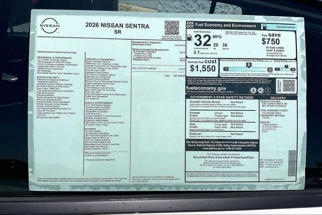 2026 Nissan Sentra SR